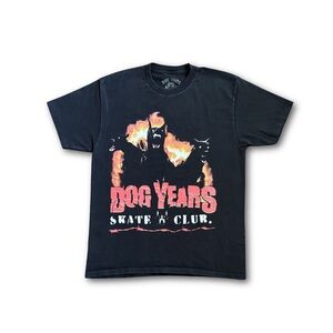 City Morgue Dog Years Skate Club 3 Dogs Mens Large Graphic T-Shirt Black